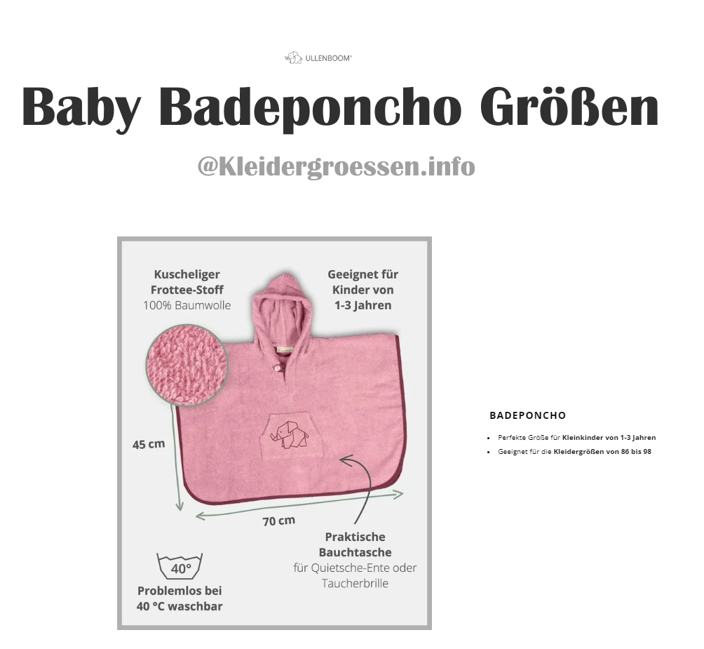 Ullenboom Baby Badeponcho Größen Ratgeber